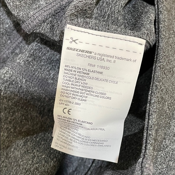 Skechers GO WALK Charcoal Active Leggings Size M W/2 Back Pockets and 2 Side - Picture 9 of 11